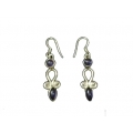 Earring0035-Nice Earring made with Beautiful Amethyst Stone and Silver